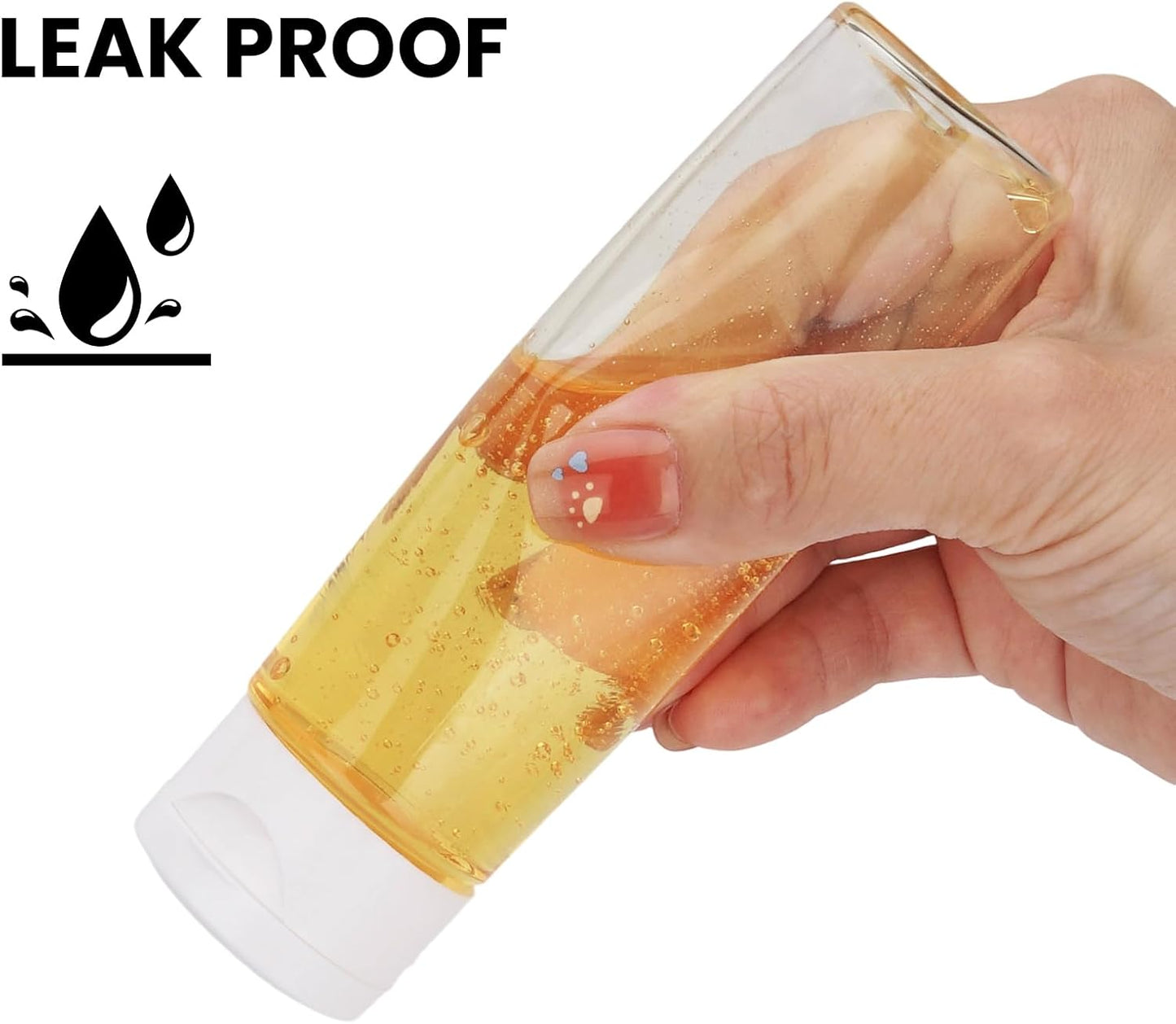 Travel Bottles for Toiletries - 9 PCS TSA Approved Leak-Proof Containers | 3.4oz Squeeze Bottles & Refillable Spray Bottles