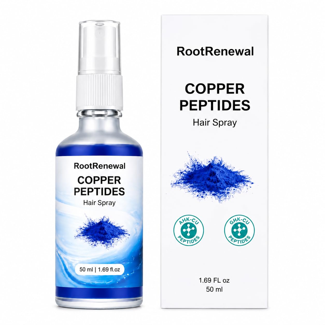 Copper Peptide Hair Growth Serum | GHK-CU & AHK-CU Peptides | Leave-In Scalp Spray with Biotin, Niacinamide & Tripeptides For Hair Growth