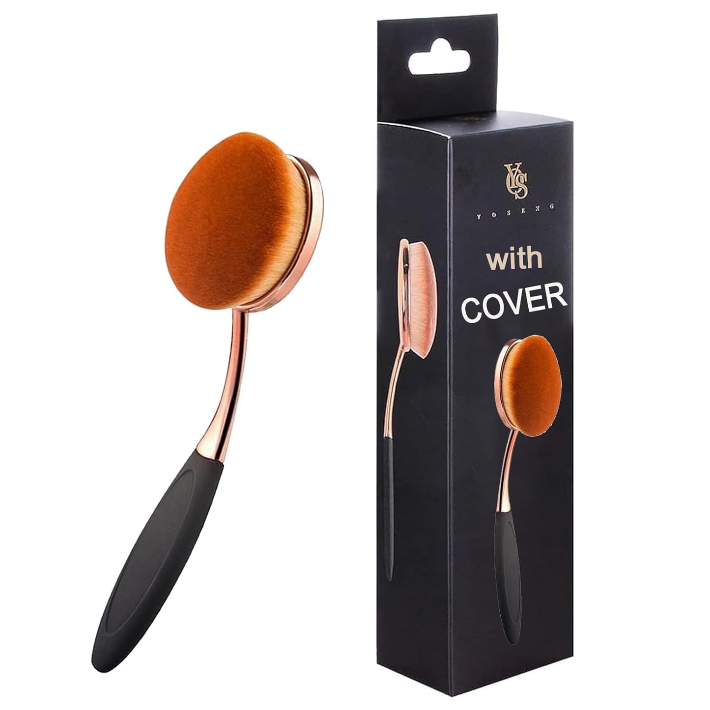 Oval Foundation Brush - Large Toothbrush Style for Fast, Flawless Liquid & Cream Application | Perfect for Powder Foundation