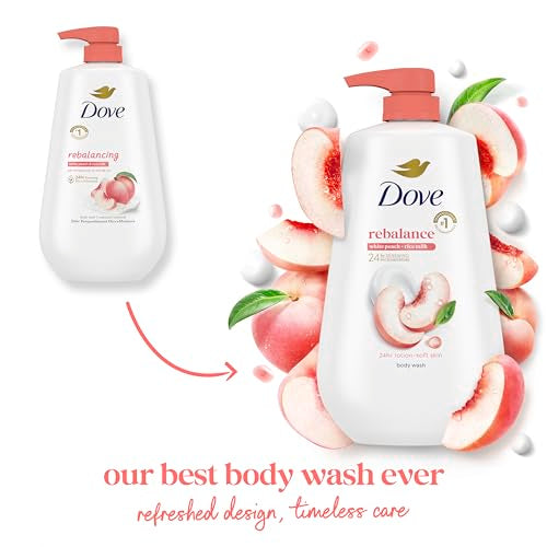 Dove Body Wash White Peach & Rice Milk - 30.6 oz Pump