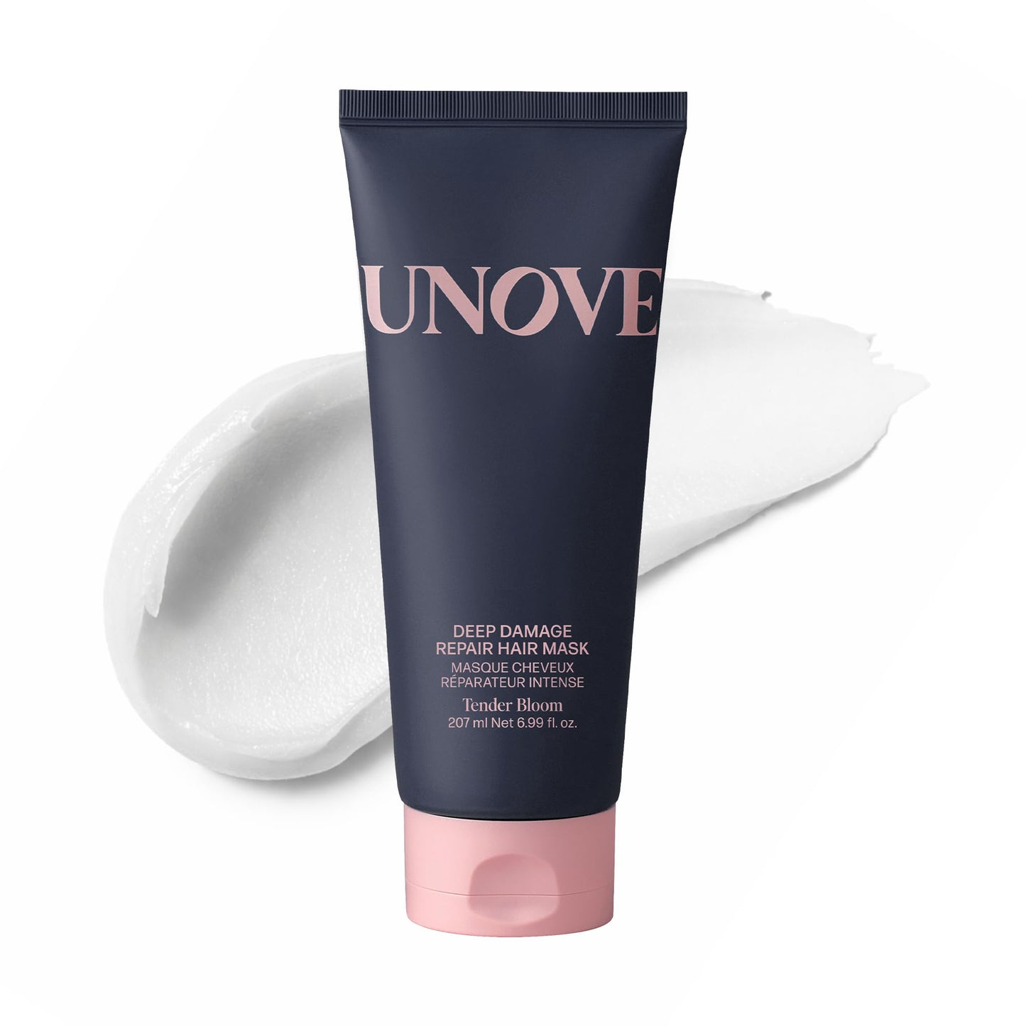 UNOVE Deep Damage Repair Hair Mask - Protein Hair Treatment & Hair Mask for Damaged Hair | Deep Conditioning & Keratin Hair Mask for Dry, Frizzy Hair | Korean Hair Care | Tender Bloom, 7 fl oz