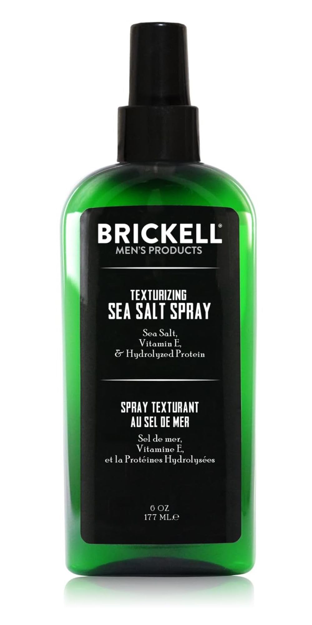 Brickell Men's Texturizing Sea Salt Spray for Men, Alcohol-Free, Lifts & Texturizes Hair for a Beach or Surfer Hair Style, With Sea Salt, Vitamin E & Hydrolyzed Protein, 6 Ounce