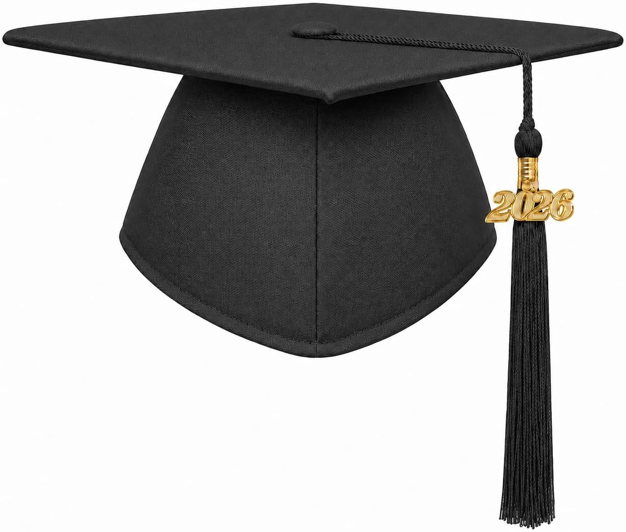 Matte Graduation Cap for Adults - Unisex 2026 Tassel Charm | Perfect for High School & College