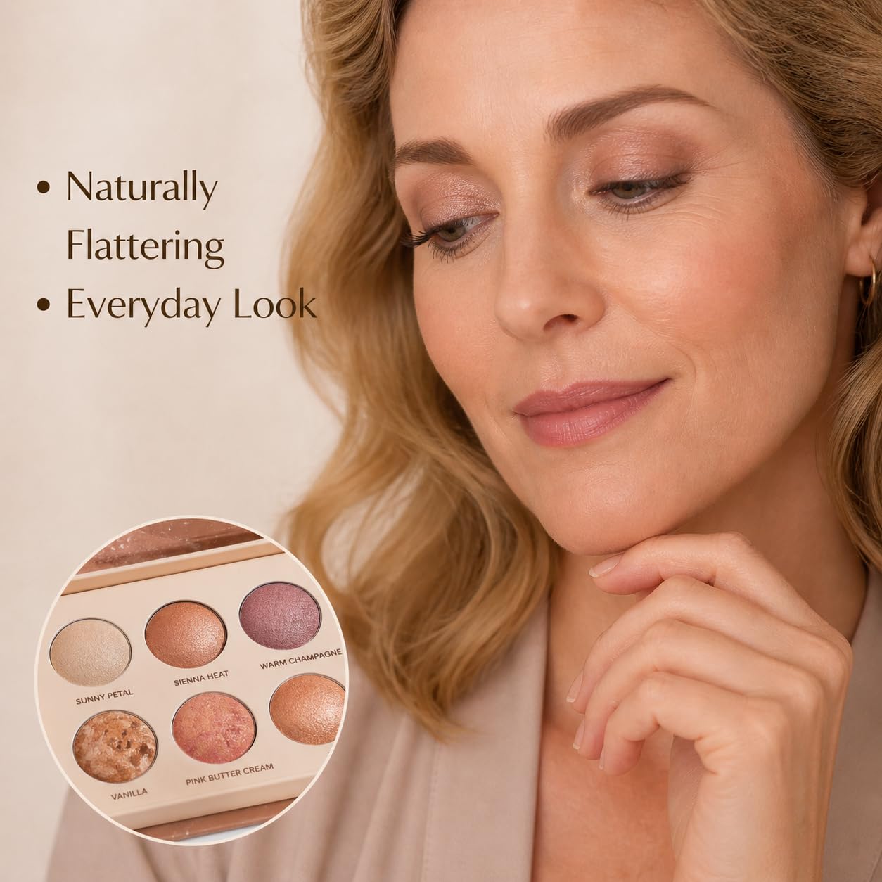 Neutral Eyeshadow Palette - High Pigment Blendable Matte & Shimmer Shades | Long-Lasting Eye Makeup for Everyday Use
