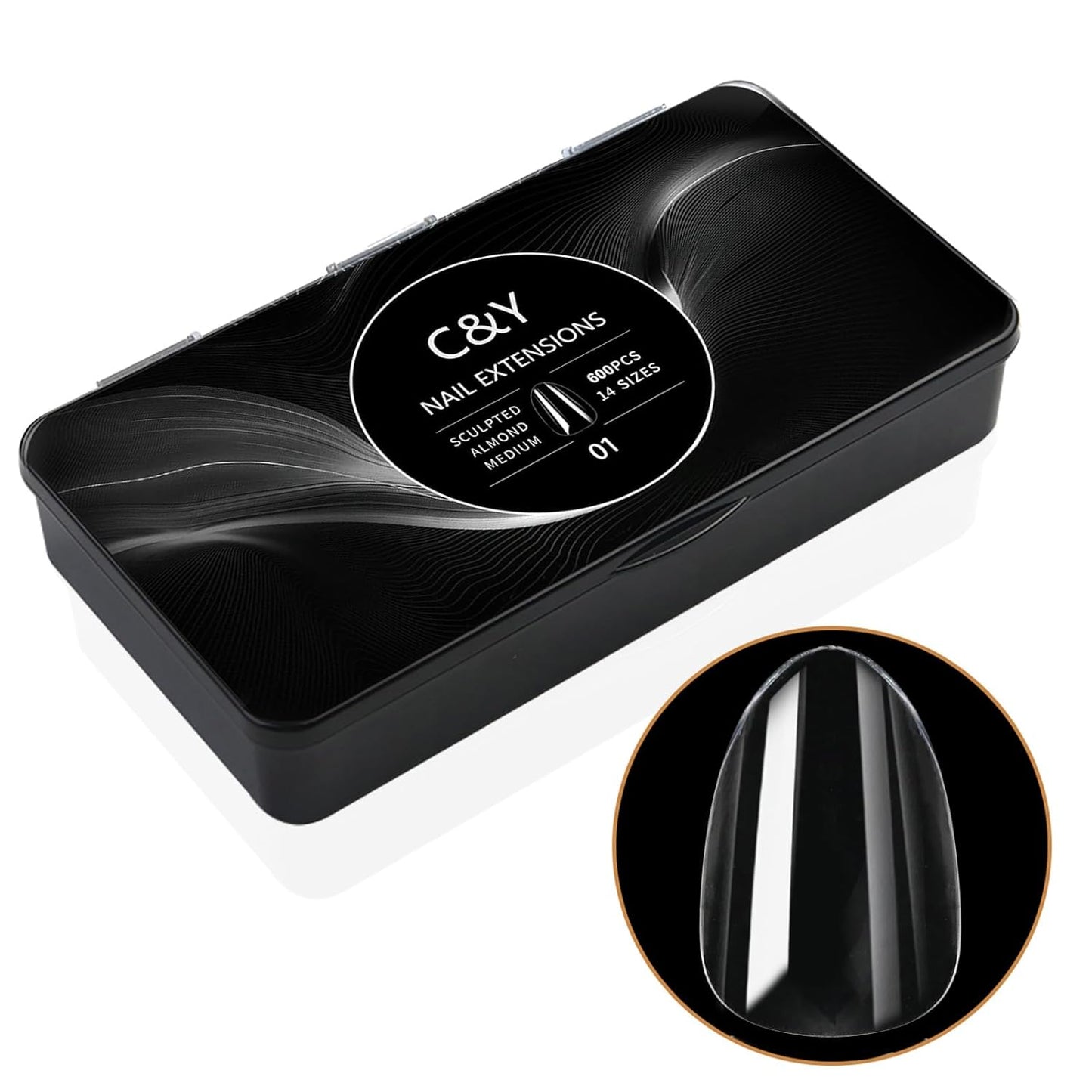 250pcs Sculpted XXLong Square Soft Gel Nail Tips - Full Cover Clear Acrylic Press-On Nails for Salon & DIY Manicure