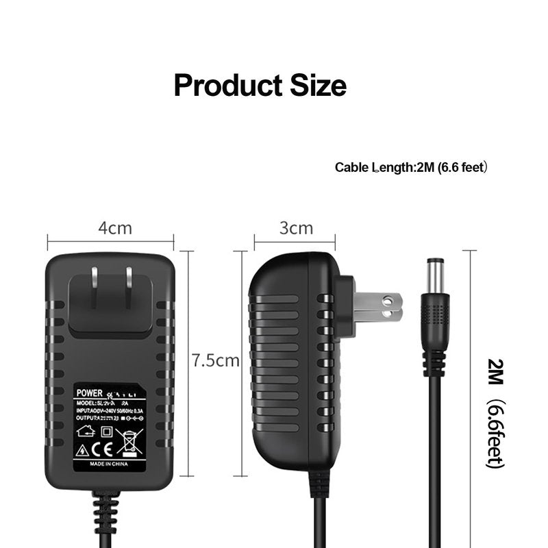 5V 2A Power Supply AC Adapter Charger with 11 Interchangeable DC Plug for 300mA 400mA 500mA 600mA 700mA 800mA 900mA 1000mA 1500mA 2000mA Equipment