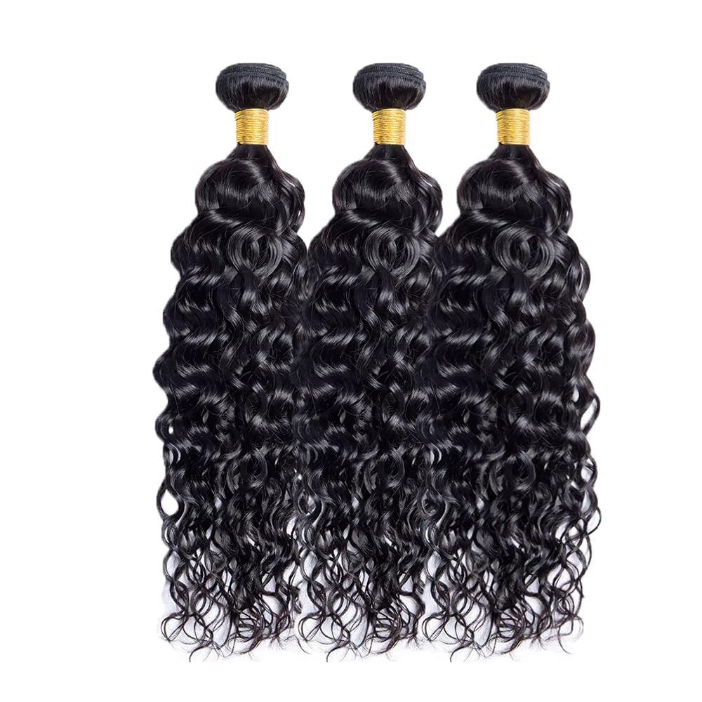 30 32 34 inch Water Wave Bundles Human Hair Wet and Wavy Bundles Human Hair Deep Curly Bundle Quick Weave Extensions 150g