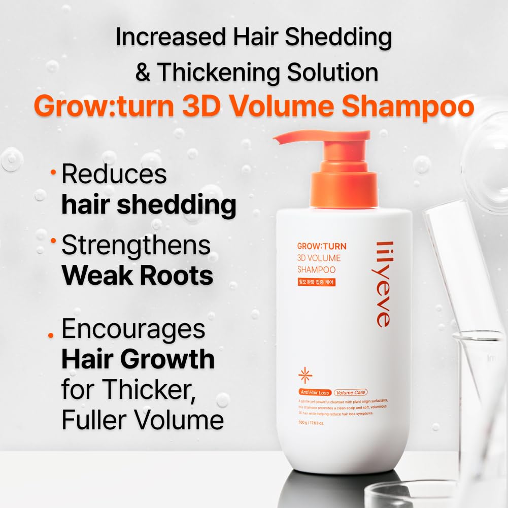 Lilyeve 3D Volume Shampoo - Hair Growth & Thickening Formula with Hearthleaf Exosome | 16.23 fl. oz.