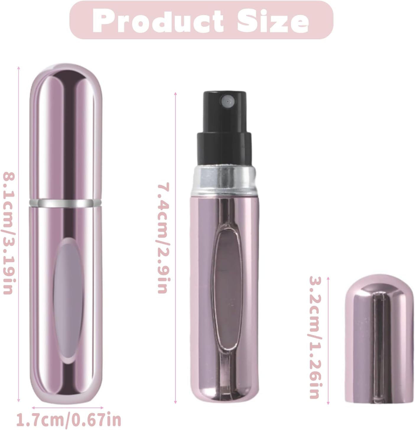 Refillable Travel Perfume Bottle Set - 5ml Mini Spray Bottles | 3 Pack for Easy Fragrance On-the-Go