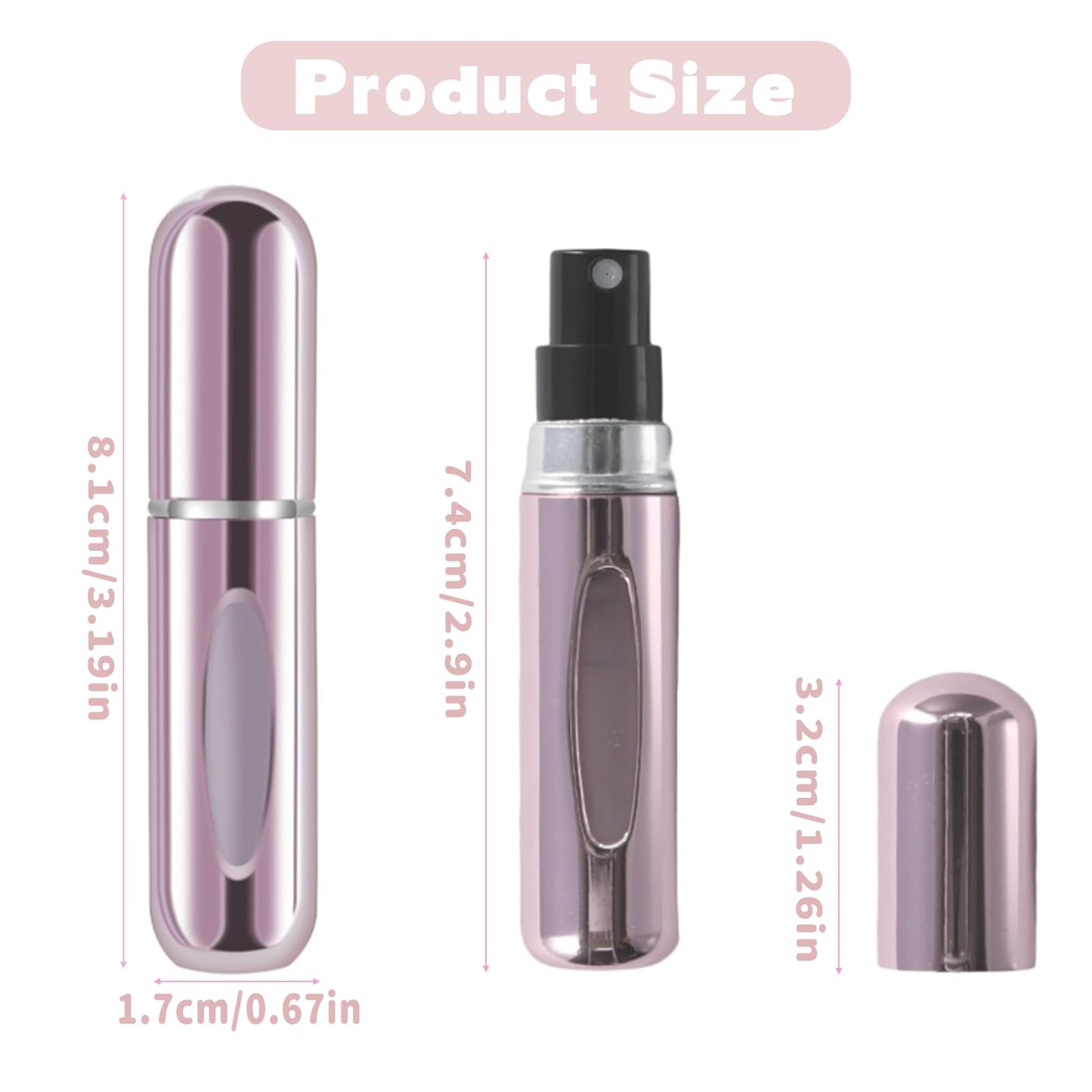 Perfume Travel Refillable,Travel Perfume Bottle Refillable Perfume Bottle 5ml Mini Spray Bottle(3 Pack)