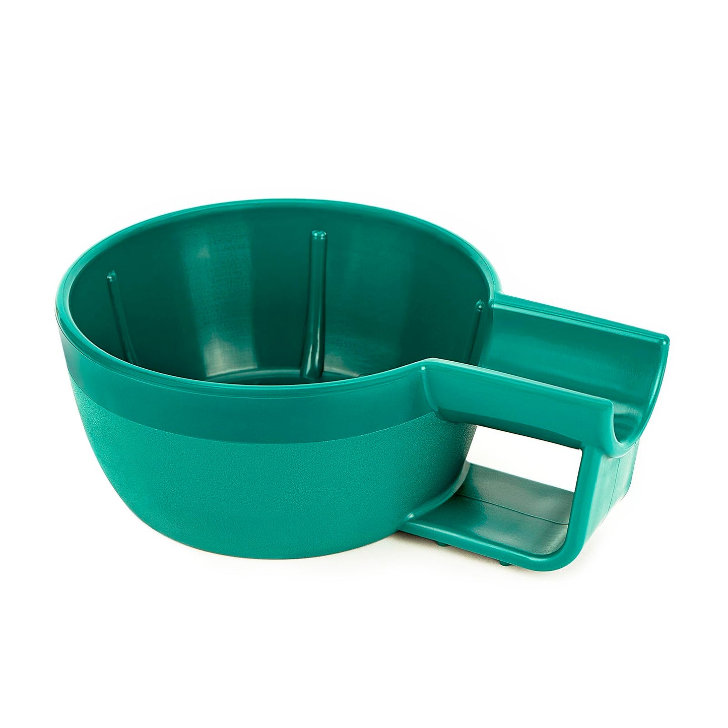 Linkidea Plastic Shaving Soap Bowl with Non-slip Handle, Wide Mouth, Large Capacity, Easier to Lather Ridges, Wet Razor Shave Cream Bowl for Men (Green), SSB1-01