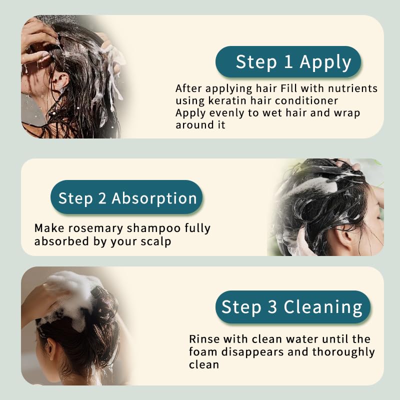 BEKSF Rosemary Volumizing Shampoo for Oily Scalp - Sulfate & Paraben Free
