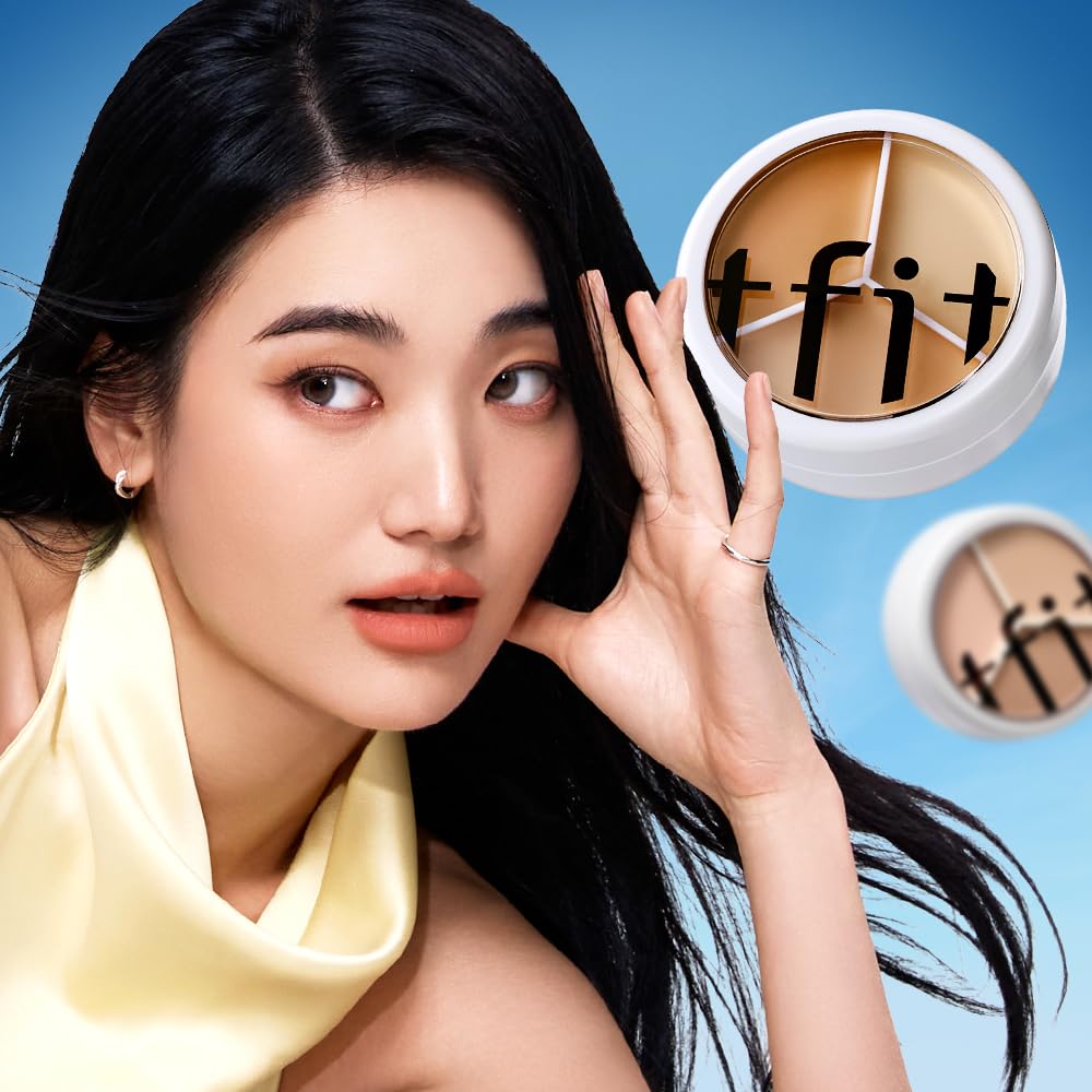 TFIT Multi-Use Pot Concealer - High-Pigmented, Full Coverage Formula | Crease-Proof for Dark Circles & Blemishes (00 Light, 0.52 Oz)