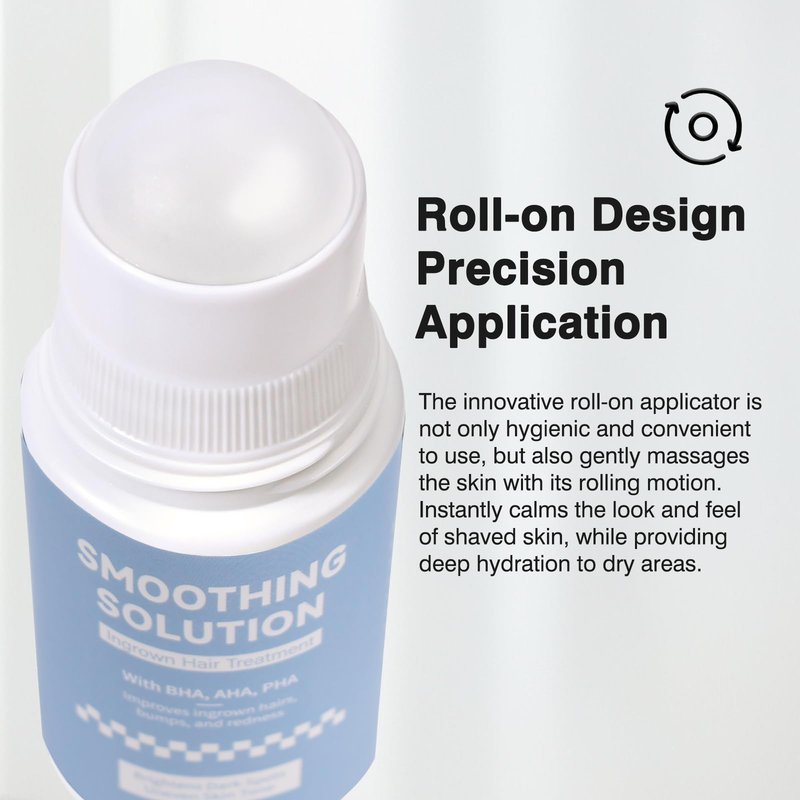 Yunmeng Smoothing Solution Ingrown Hair Care, Roll-on Tonic to Razor Bumps and Irritated Skin, Ingrown Hair Solution Improves After Shave Suitable for Women and Man, 1.69 fl.oz