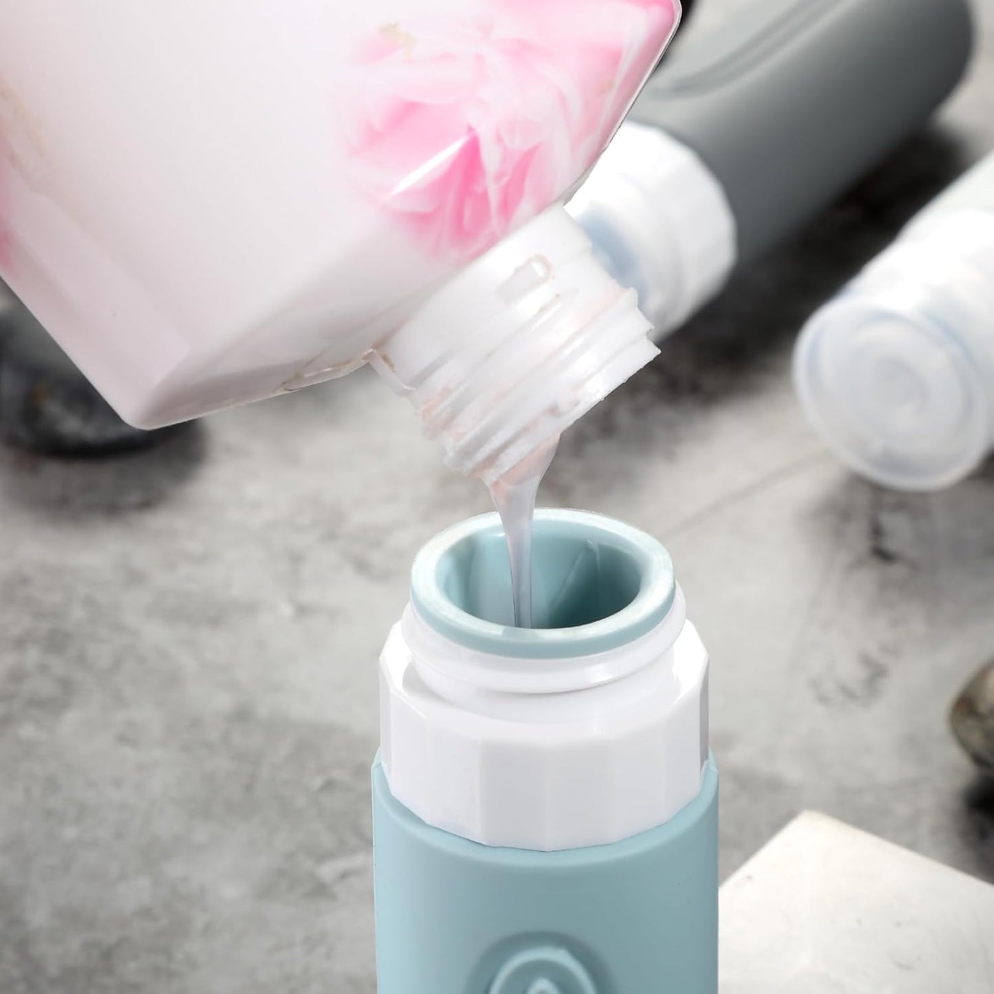 Travel Bottles for Toiletries - TSA Approved 3oz BPA Free Silicone Containers | Leak-Proof & Refillable (4 Pack)