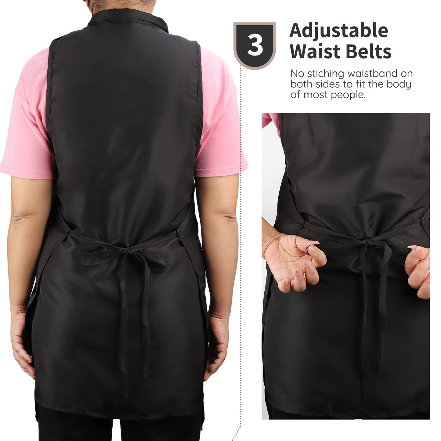 Segbeauty Hair Stylist Vest, Barber Vest Hairdresser Sleeveless Apron with 2 Pocket for Women, Adjustable V-neck Cosmetology Salon Apron Pet Groomer Gown SPA Uniforms Protective Work Clothes Large