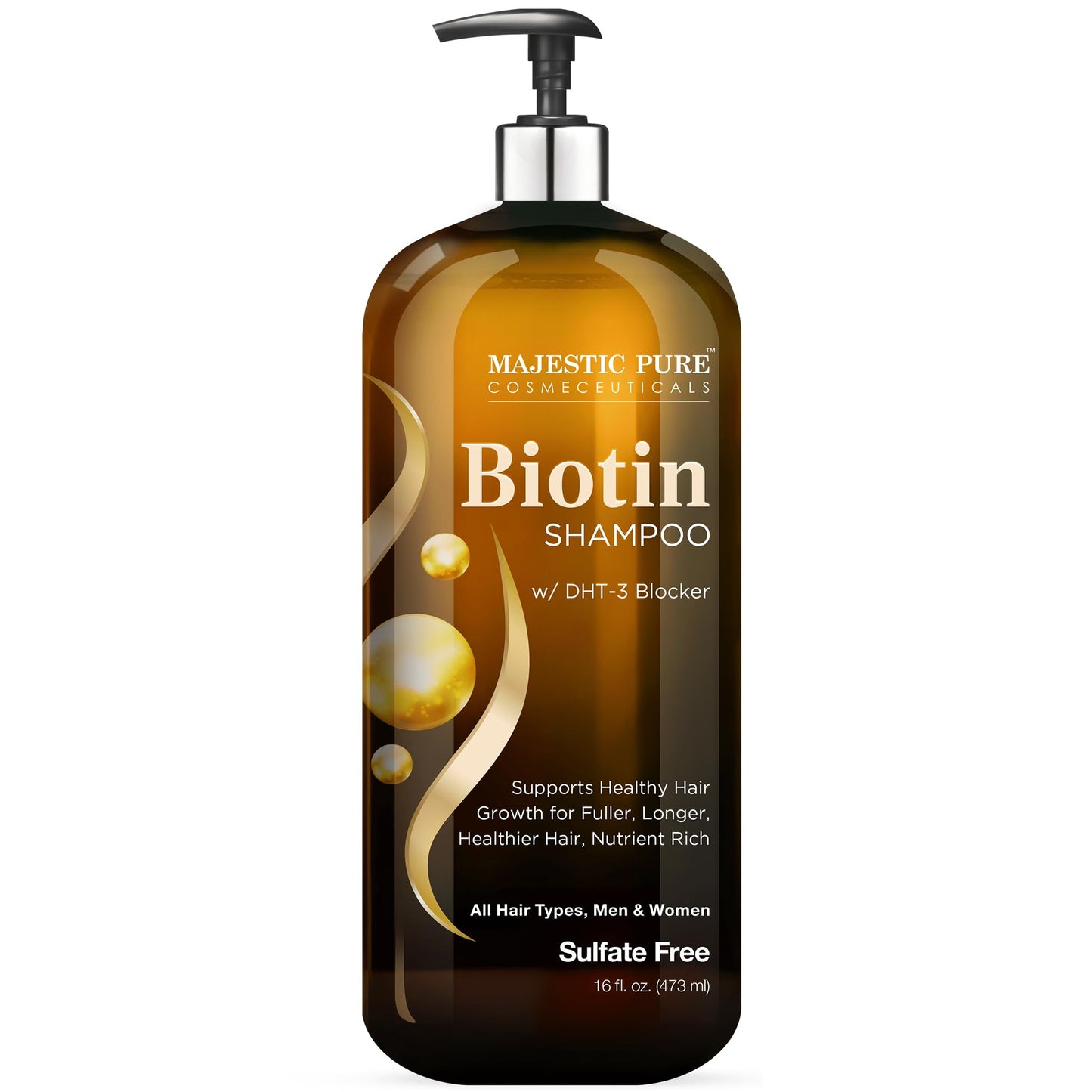 Majestic Pure Rosemary Castor & Biotin Shampoo for Thinning Hair-16fl oz