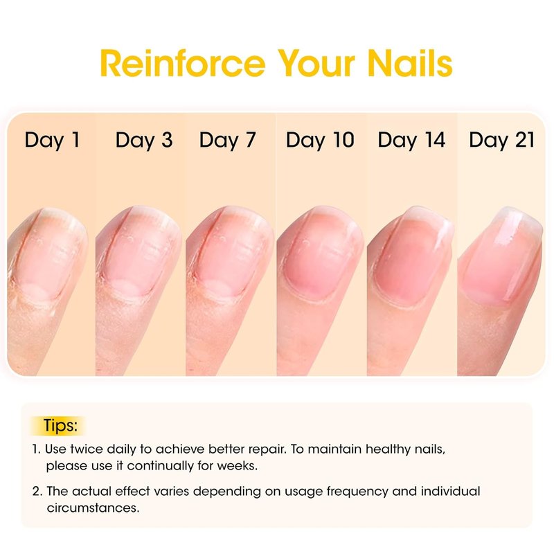 GELLEN Pro Care Ginger Nail Strengthener - 8-in-1 Air Dry Clear Serum for Thin Nails Growth & Repair | Nourishing Formula