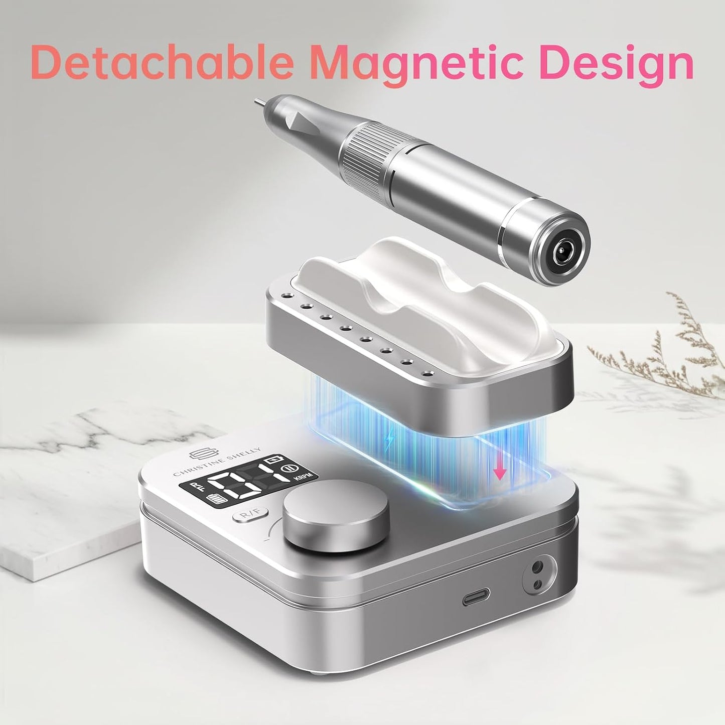 Rechargeable Nail Drill - 35000 RPM Electric Efile for Acrylic & Gel Polishing | Complete Bits Kit