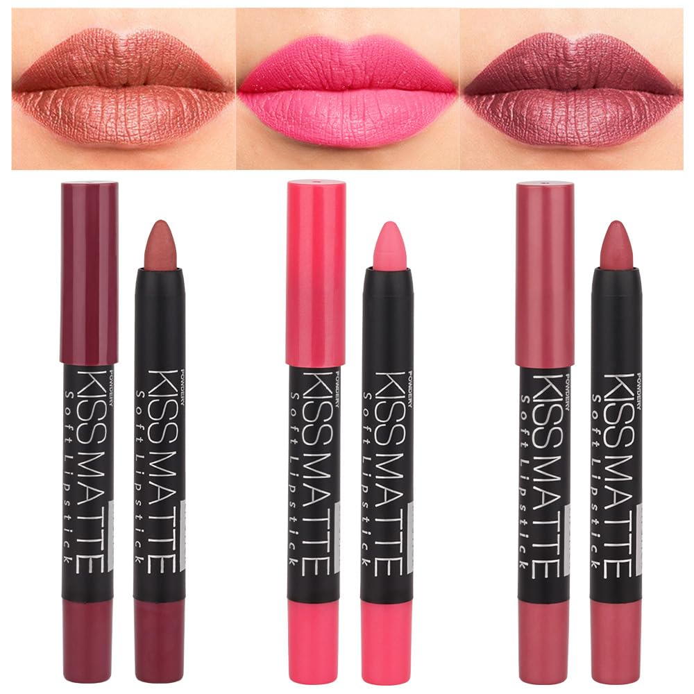 Matte Lipstick - Long-Lasting Velvet Lip Crayon with Waterproof Formula | Smooth Lightweight Lip Color, 08