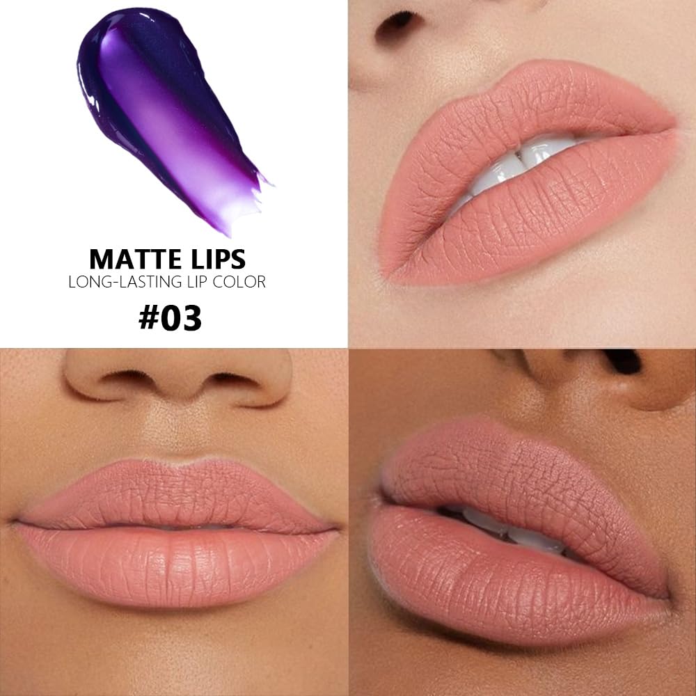 Warm Nude Pink Lip Stain - Matte Finish, Transfer Proof, Long Lasting Waterproof Lip Tint | Highly Pigmented 24-Hour Wear