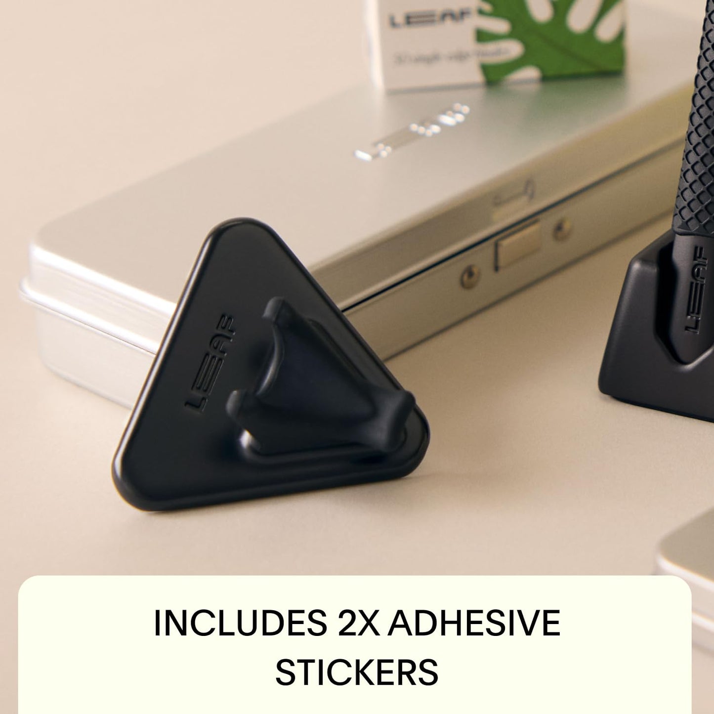 Leaf Shave | Shower Holder, Gold - Bathroom Adhesive Razor Wall Hook Compatible Only with The Leaf Razor, Twig Razor, and Thorn Razor
