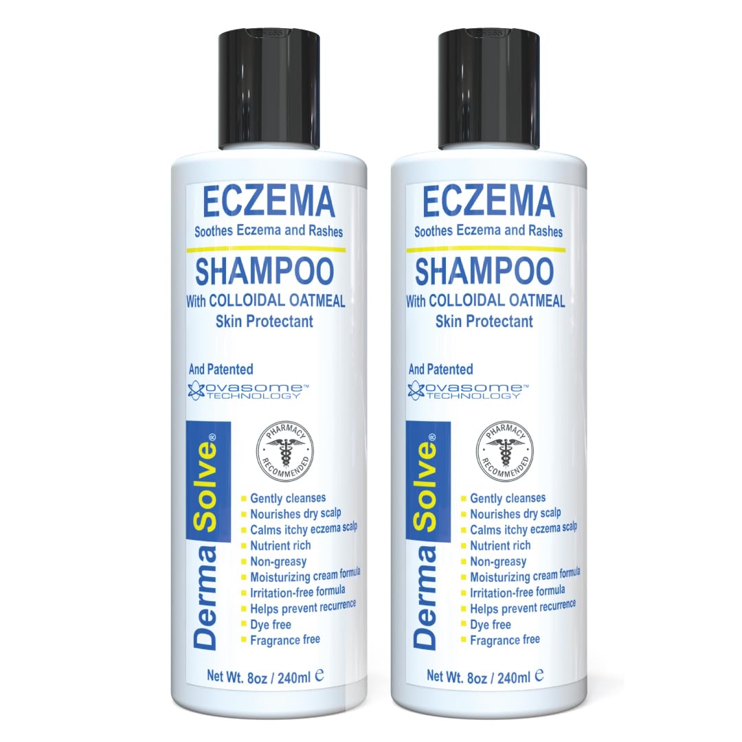Dermasolve Eczema Relief Shampoo - Flare Control for Scalp & Dandruff | Moisturizes & Repairs Skin (2-Pack)