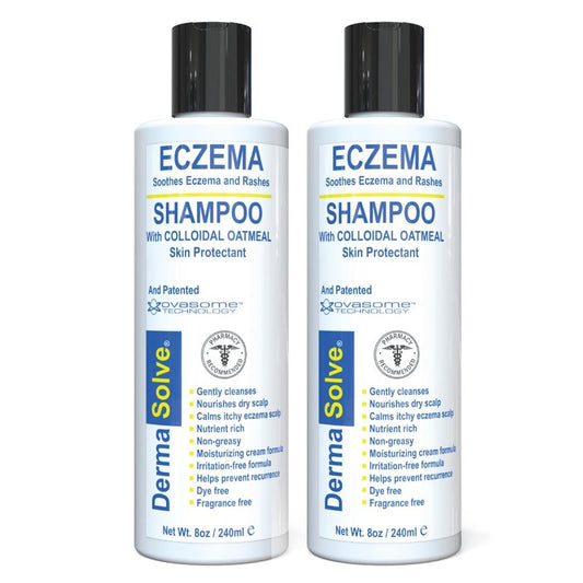 Dermasolve Eczema Relief Shampoo - Flare Control for Scalp & Dandruff | Moisturizes & Repairs Skin (2-Pack)