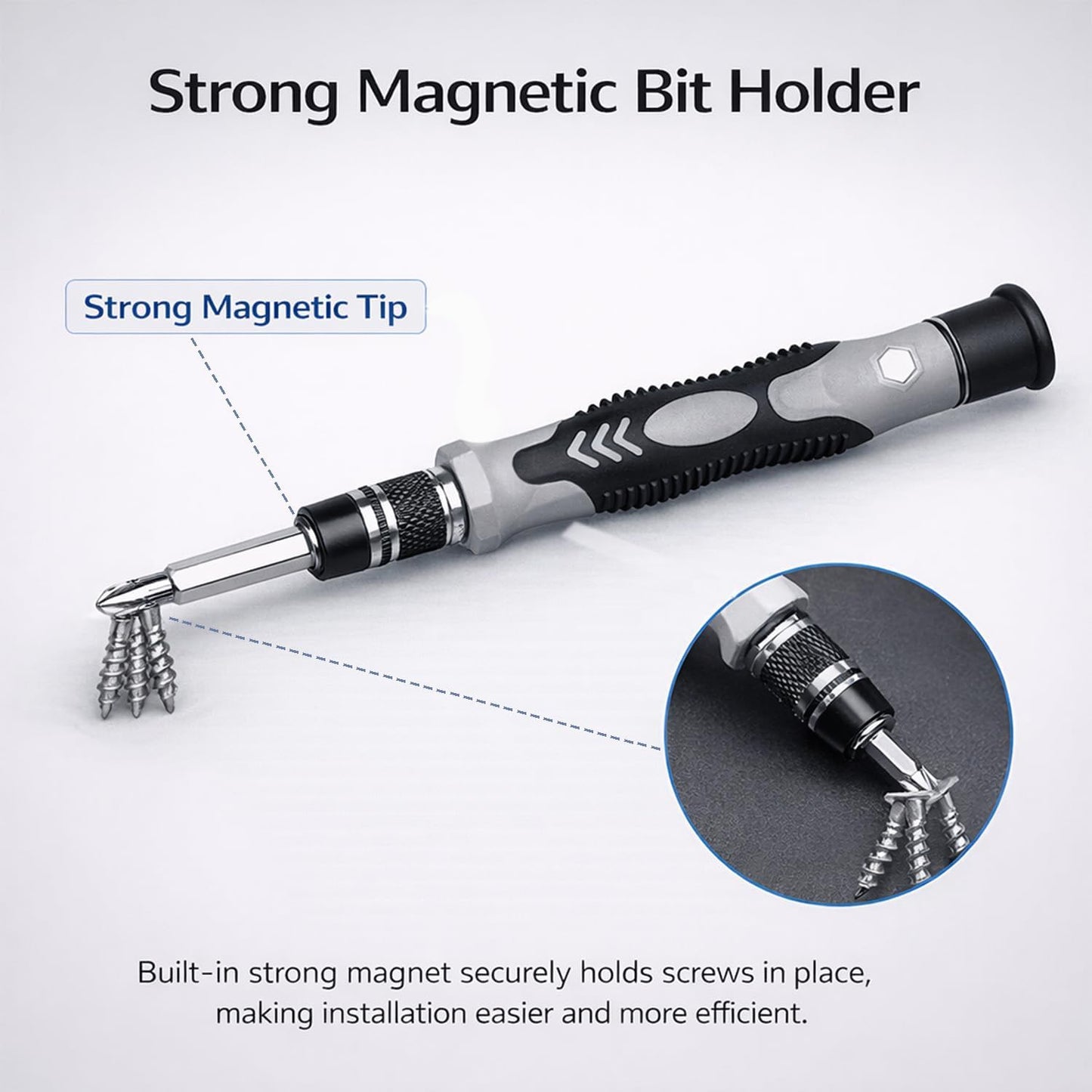 Precision Screwdriver Set - 115 in 1 Magnetic Tool Kit with Flexible Shaft for Laptop, PC, Phone & Watch Repair