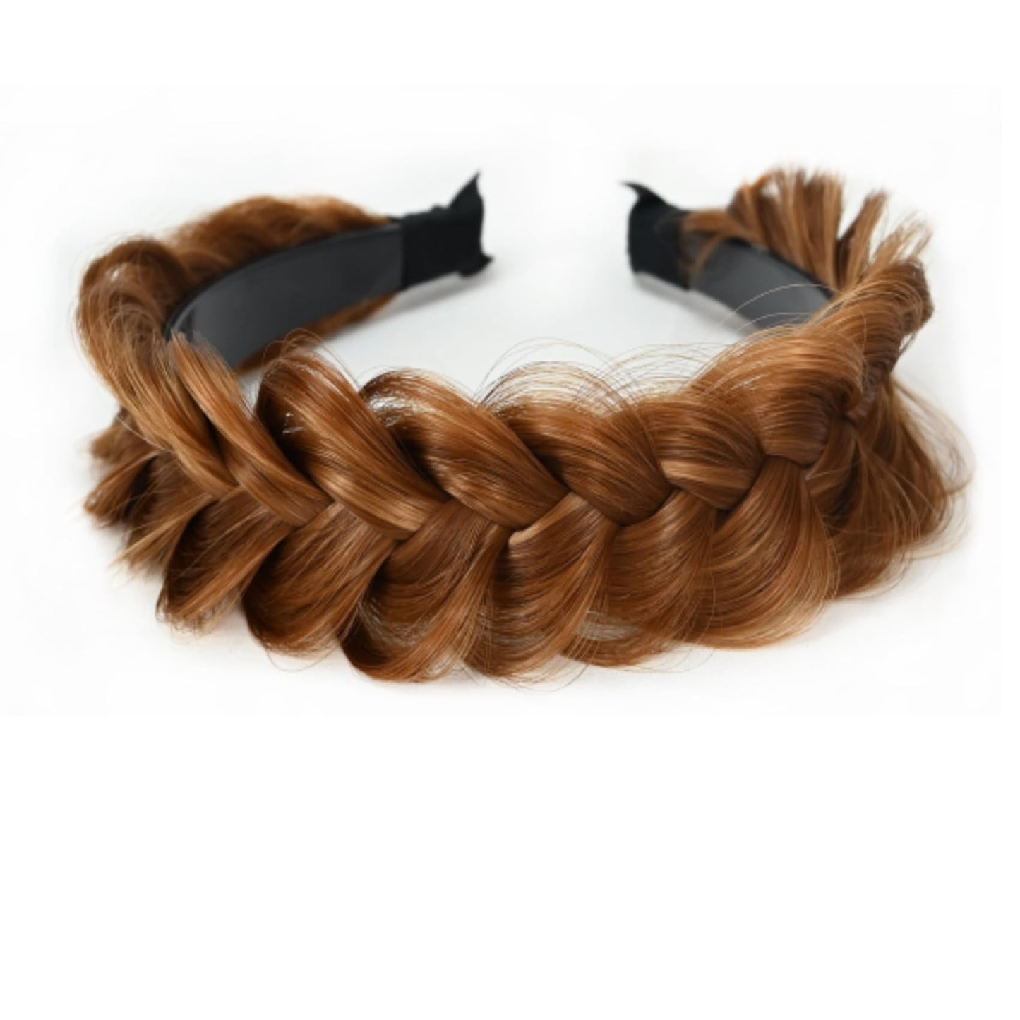 STHEJFB Wide Braided Headband Hoop Fashion Hair Accessories Elastic Non-slip Band for Women and Girl (OCHRE)