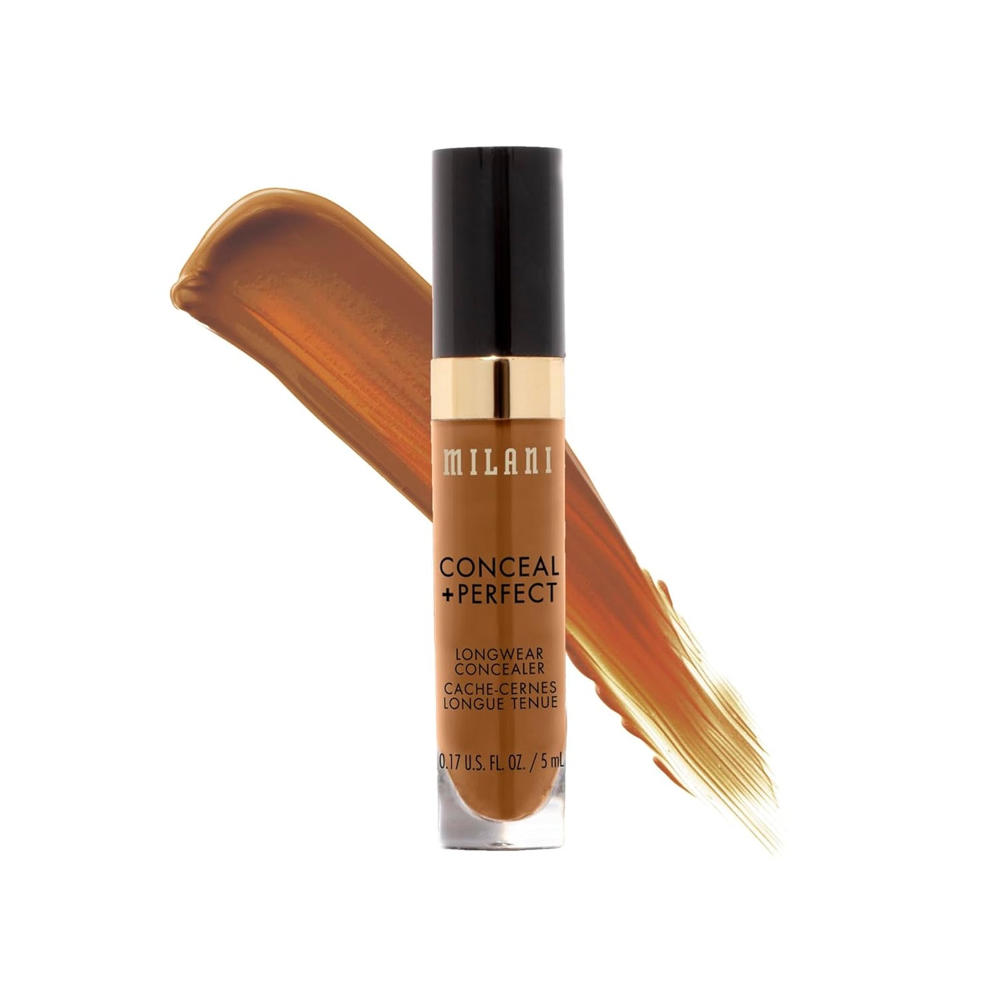 Milani Conceal + Perfect Longwear Concealer - Full Coverage with Hyaluronic Acid & Vitamin E | Medium Beige