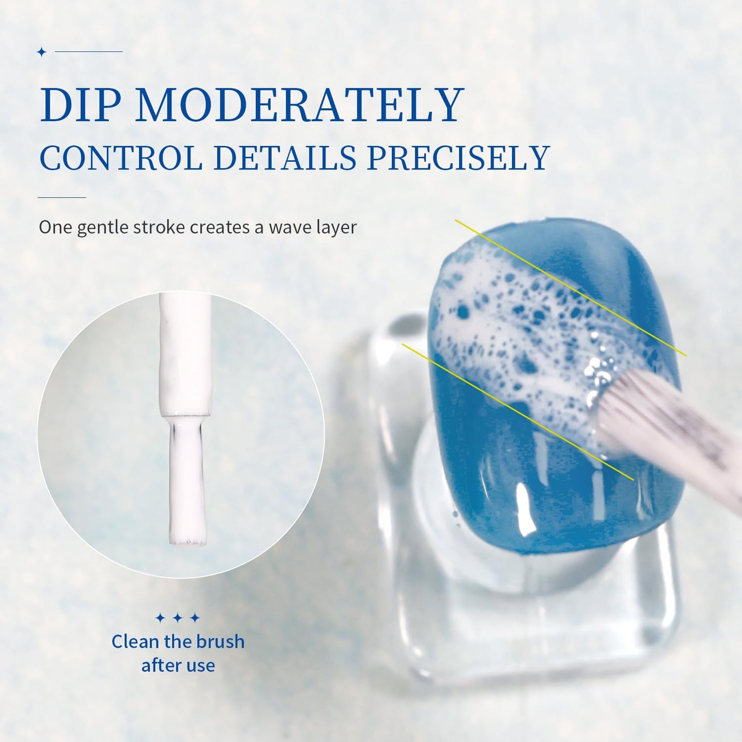 Ocean Wave Blooming Gel Nail Polish - 16.5ml Wave White Liquid for Stunning Nail Art | High Fluidity Texture