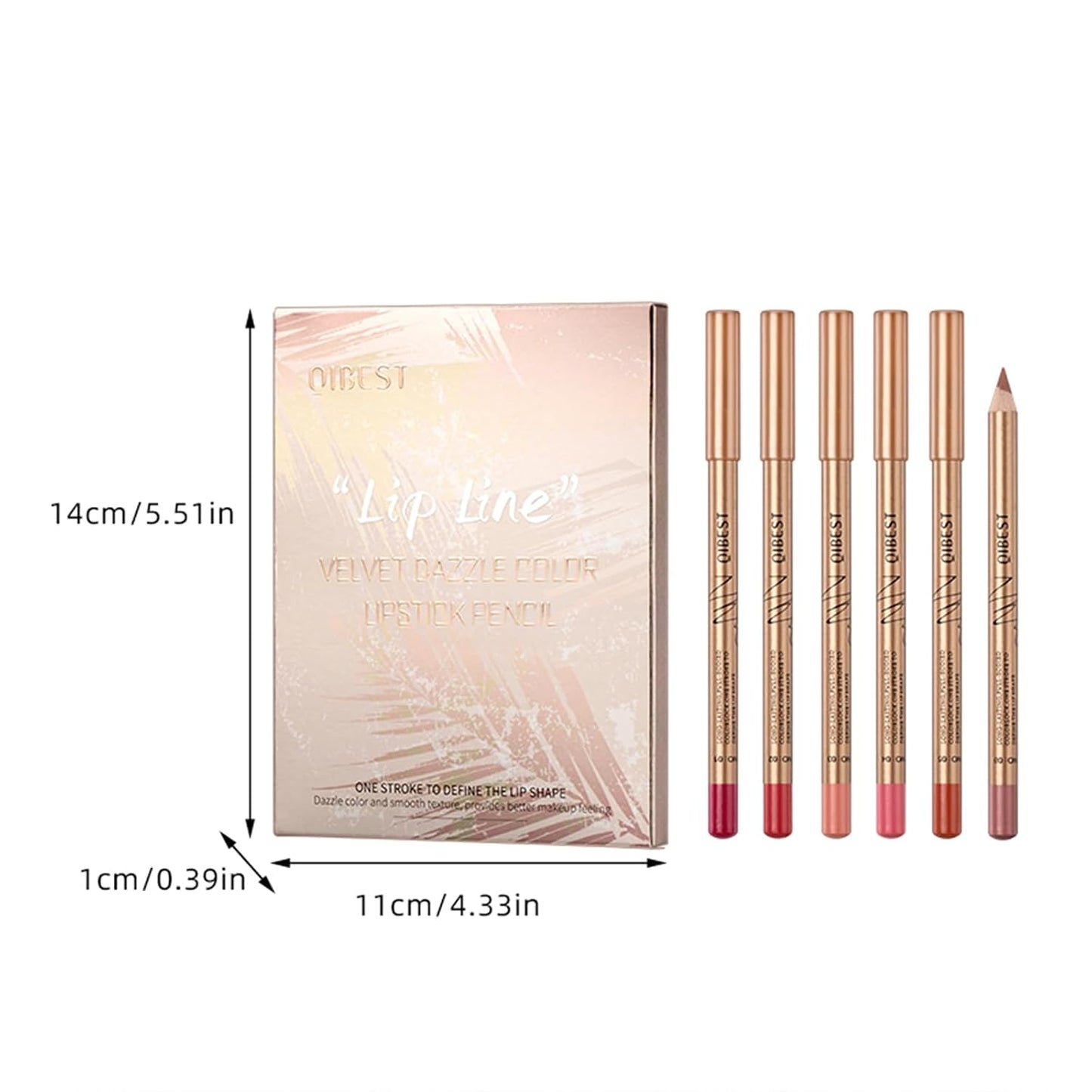 Matte Lip Liner Set - 12PCS Waterproof, High Pigmented Creamy Pencils | Long Lasting, Non-Fading for Women