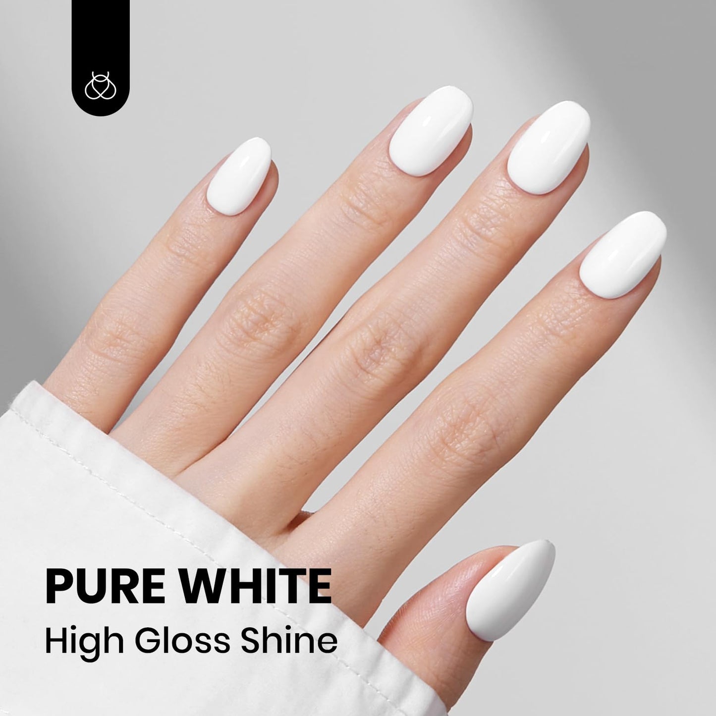 Beetles Balck & White Gel Polish - Monochrome Aesthetics, Hema-Free Black White Color Gel Polish 4th of July Nails, 2 Pcs 15ml Full Size Polish Soak Off Led French Nail Art Manicure Salon DIY at Home