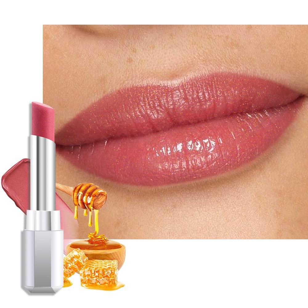 Mauve Plum Cherry Honey Lipstick - 2Pcs Moisturizing Tinted Lip Balm for Older Women | Hydrating Wine Burgundy Shine