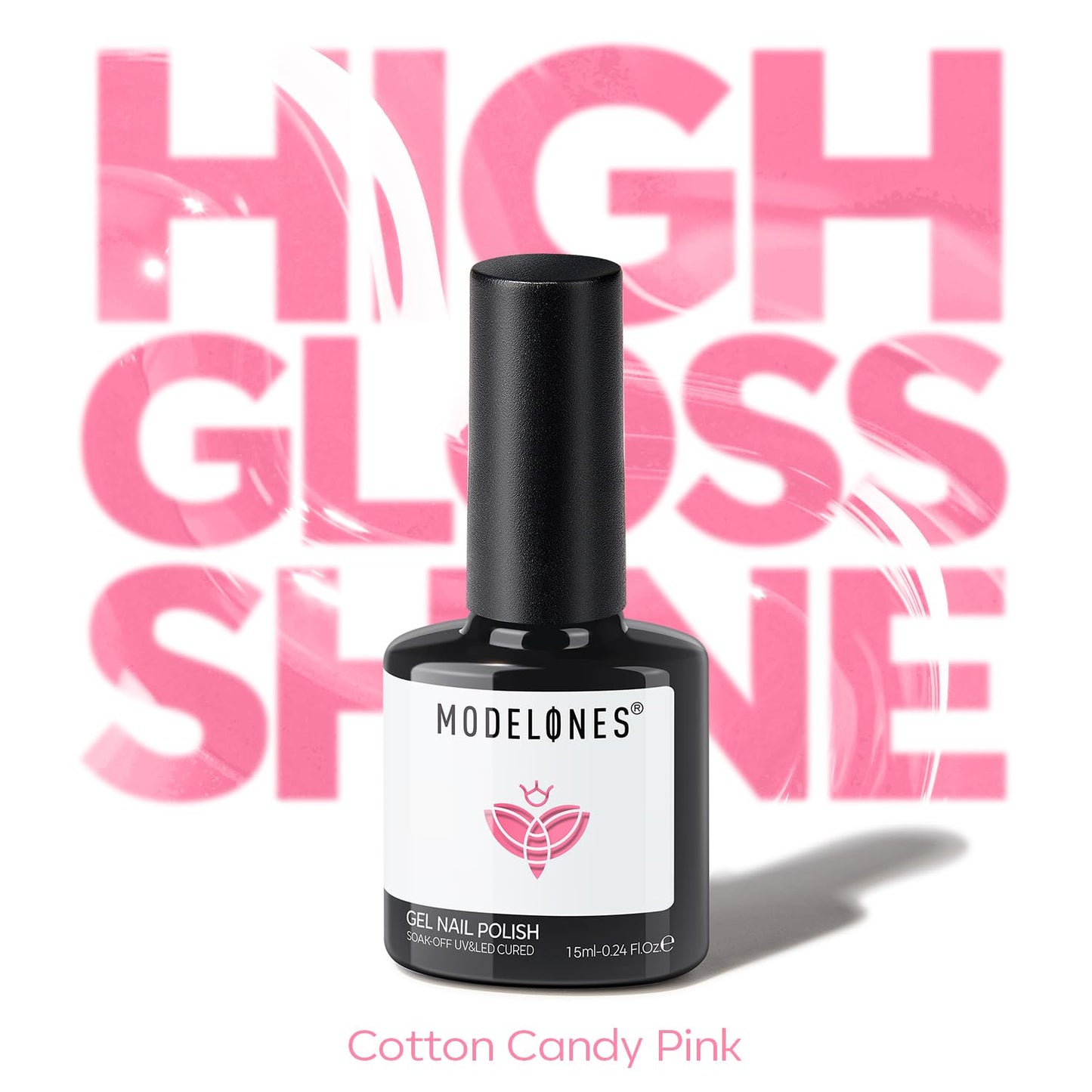 Pink Gel Nail Polish - Vibrant Bubblegum Peach Soak Off | 15ML LED Nail Art Manicure