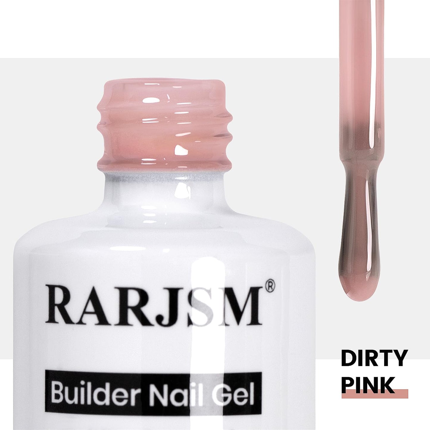 Rubber Base Coat Gel Polish - Nude Dirty Pink Skin Tone | 15ml Soak Off for French Manicure & DIY Use