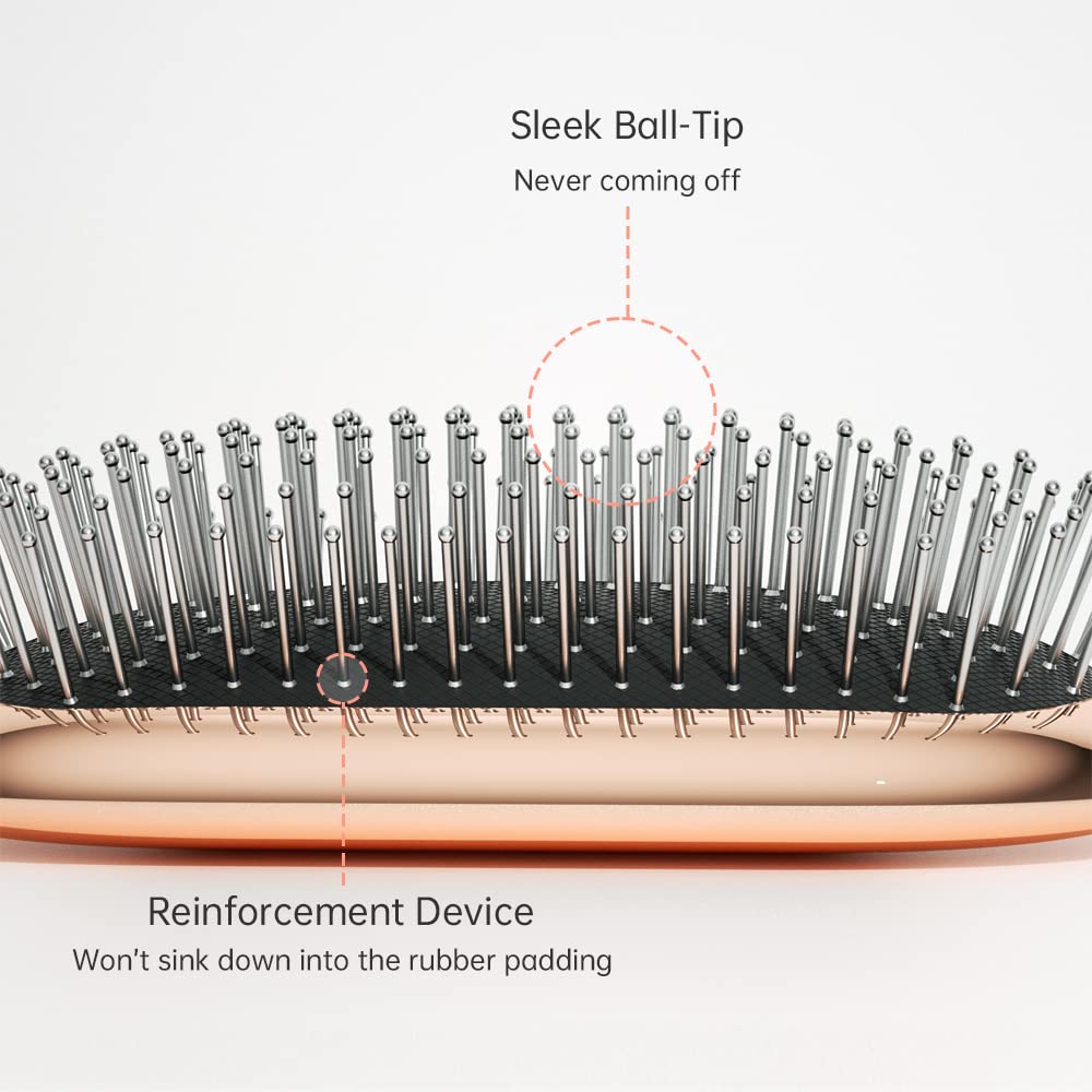 Hair Brush for Thick Curly Hair - Paddle Brush for Smooth, Shiny Hair | Suitable for Wet & Dry Use