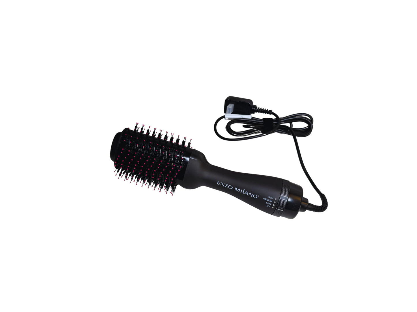 ENZO Milano Ceramic Blow Dryer & Round Styling Brush, Ceramic Blow Dryer, Frizz-Free Results, Travel-Friendly