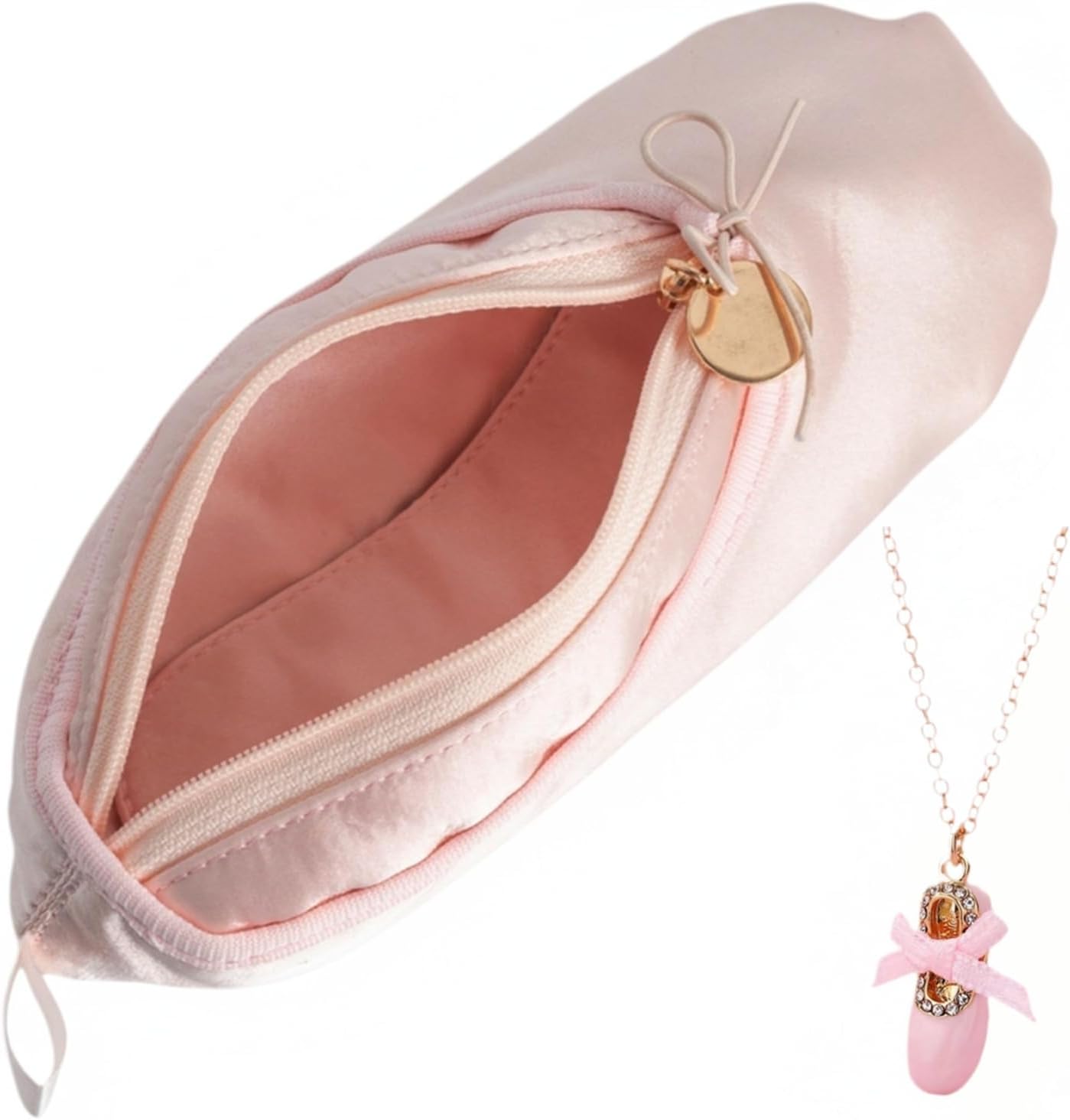 Pink Ballet Dance Shoe Makeup Bag - Ballerina Slipper Pouch for Girls & Women | Perfect Recital Gift