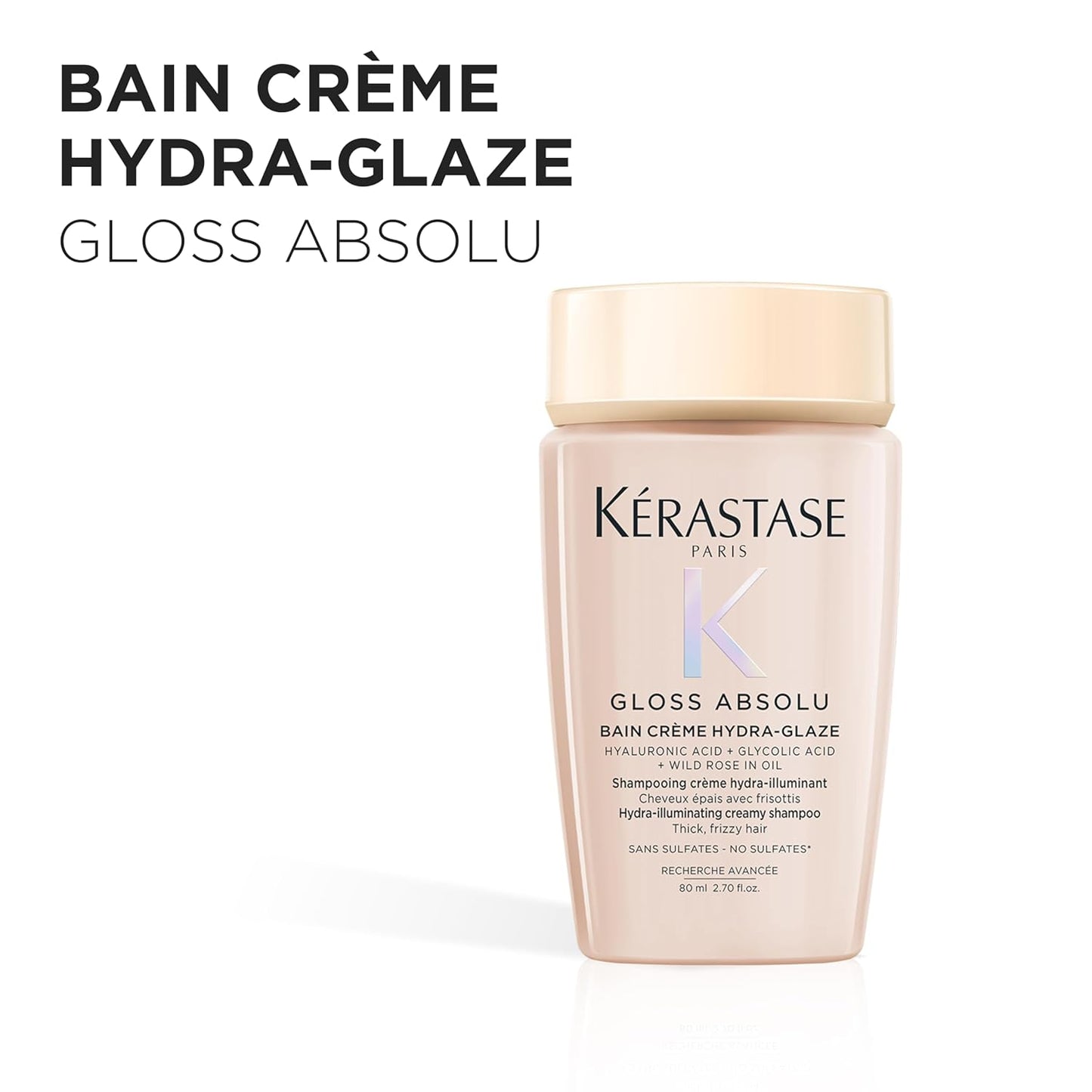 KÉRASTASE Gloss Absolu Shampoo - Sulfate-Free Anti-Frizz Formula for Thick Hair | Hydrating with Hyaluronic Acid