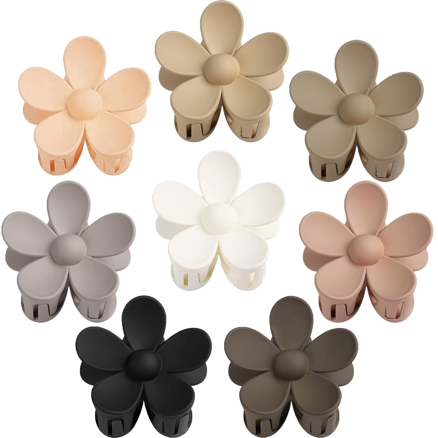 Hawaiian Flower Hair Clips - 6 Pcs Boho Plumeria & Hibiscus Barrettes | 3.5 Inch Cute Summer Accessories for Women & Girls