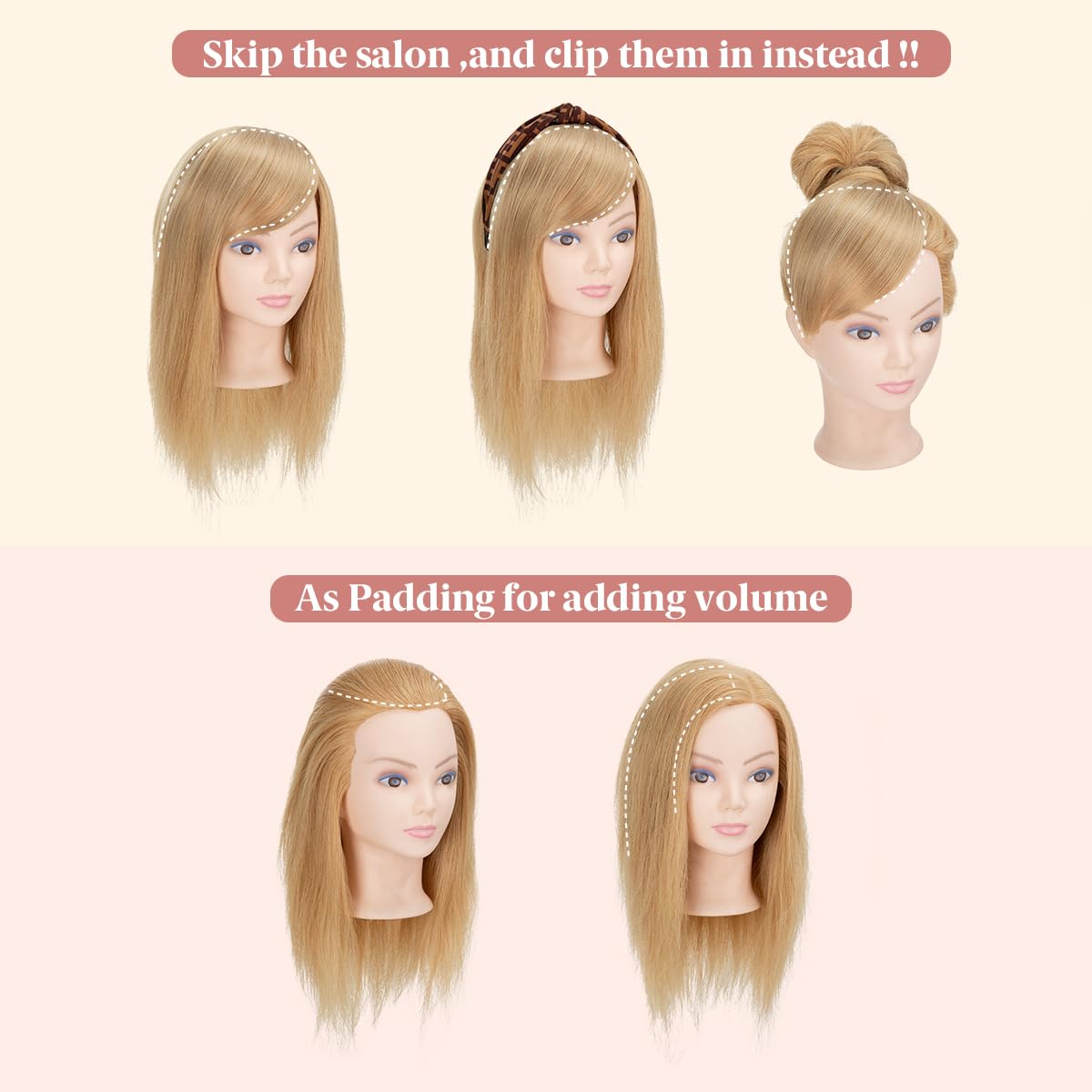SARLA Clip in Side Bangs Extension Straight Synthetic Fake Bangs One Piece for Women Heat-resistant Fiber B2