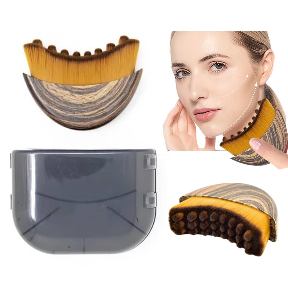 Lymphatic Contour Face Brush - Sculpting Tool for Anti-Puffiness & Detox | Improves Skin Glow & Absorption