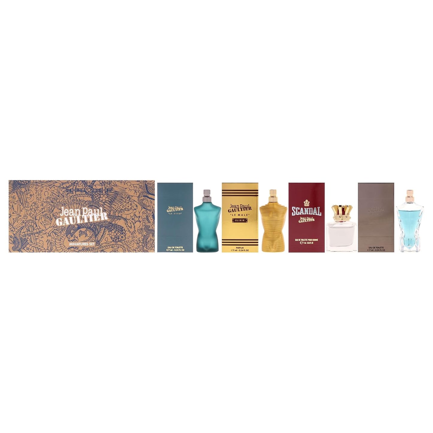 Jean Paul Gaultier Miniatures Set for Men - 4-Piece Fragrance Gift Set