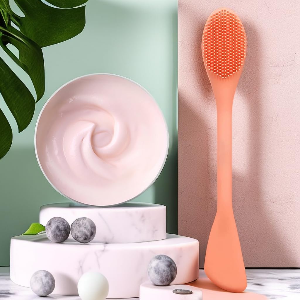 Silicone Face Mask Brush - Gentle Exfoliating Scrubber for Mud, Clay & Charcoal Masks | Applicator Tool