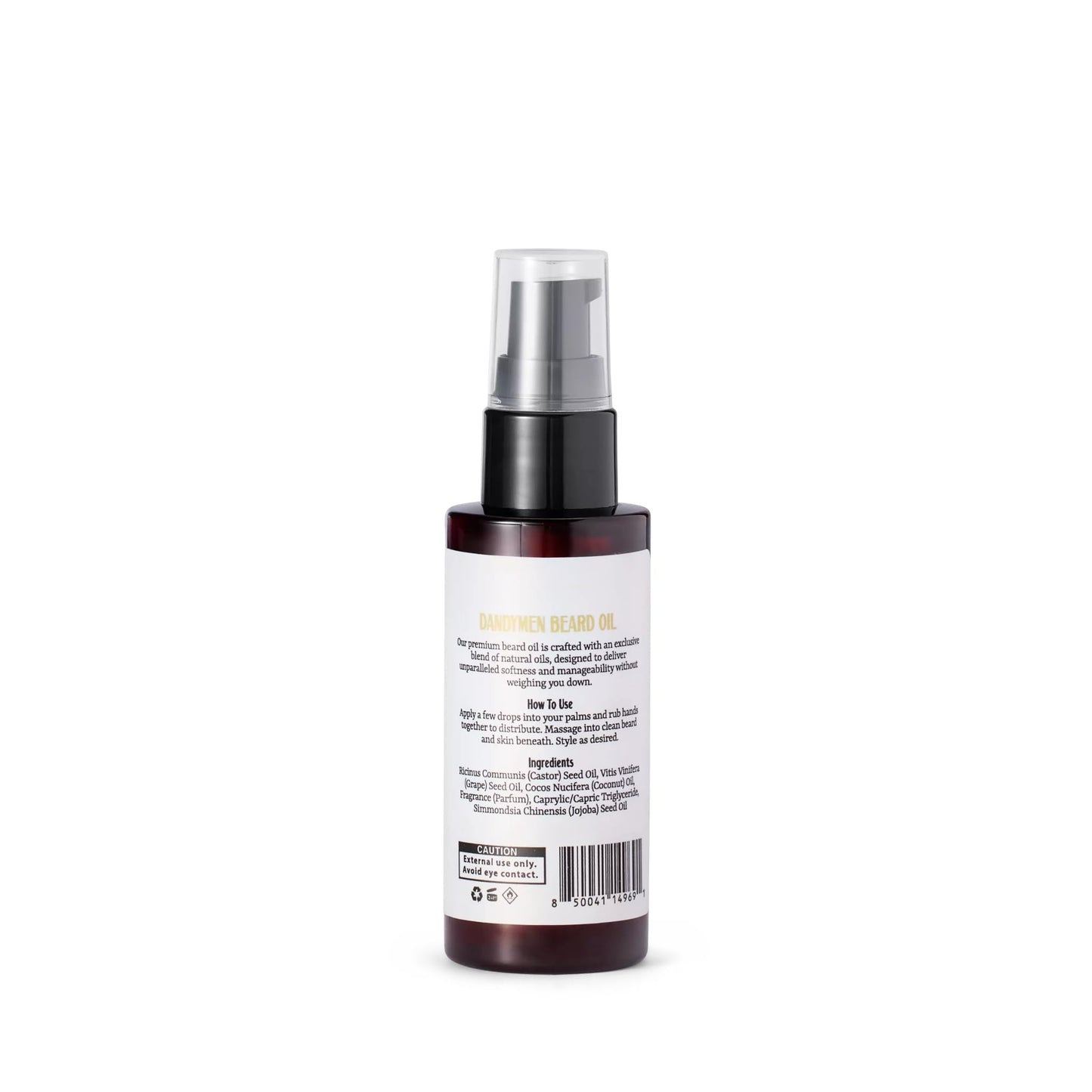 DandyMen Beard Oil for Men – Hydrating Beard Conditioner & Softener with Sweet Almond & Argan Oils – 2 oz, Saffron Ember