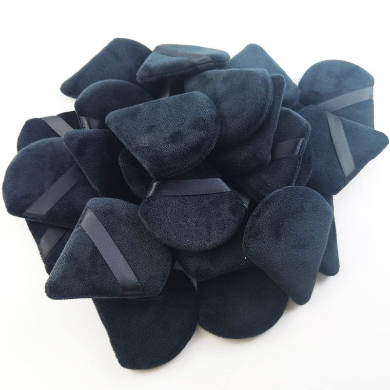 30PCS Powder Puff Makeup Sponges - Soft Triangle Velour Puffs for Loose & Mineral Powder | Exquisite Beauty Tools