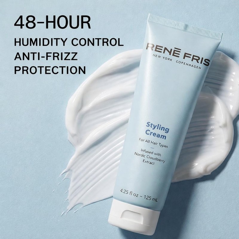RENÉ FRIS Styling Cream – Lightweight Hair Cream for Definition & Frizz Control – Soft Hold Leave-In Finishing Cream – For Women & Men – 4.25 oz