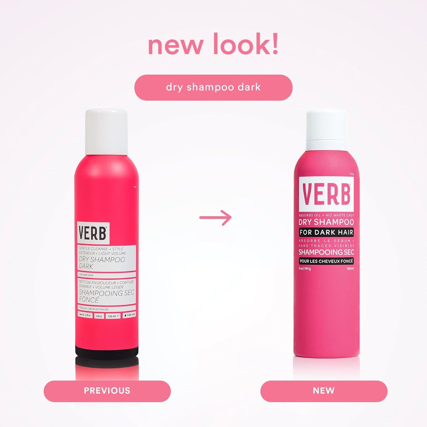 VERB Dry Shampoo for Dark Hair - Refreshing Oil Absorber & Style Extender | Vegan, Paraben-Free